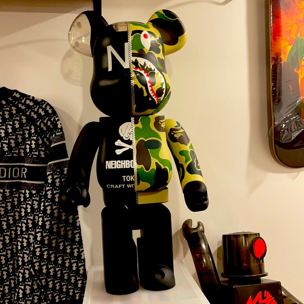 Bearbrick 1000% Bearbrick x A Bathing Ape x Neighborhood Multi